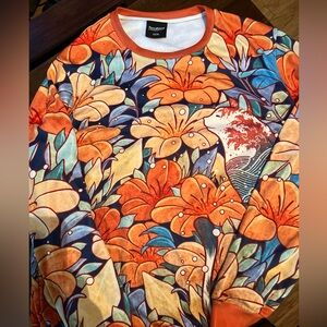 FreshHoods Neko Flowers Mens Unisex Floral Sweatshirt 3XL